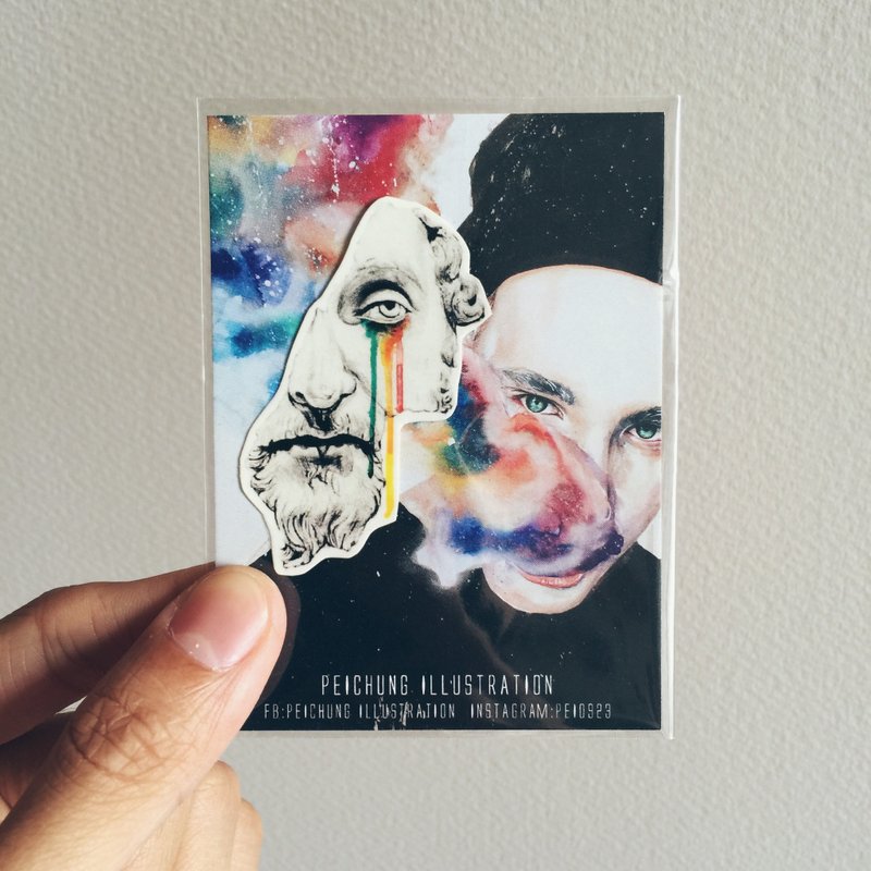 纹身贴纸 TSK-007 石膏像 - 纹身贴 - 纸 灰色