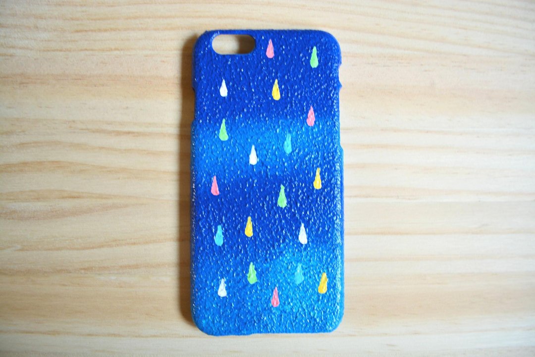 【手机壳上的RGB】彩虹雨 - 手机壳/手机套 - 塑料 蓝色