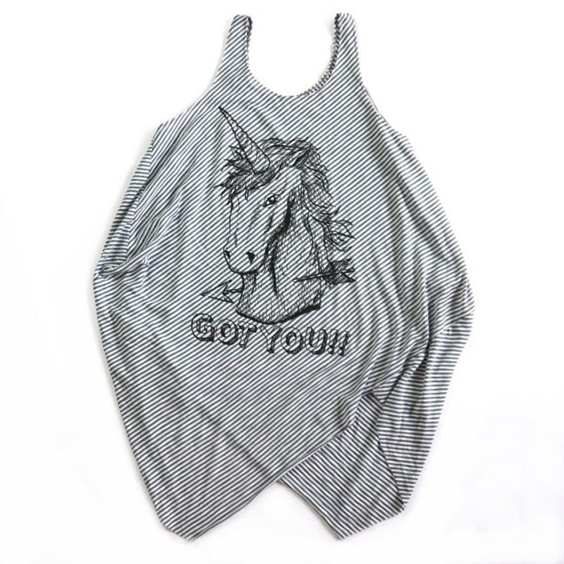 女装款-独角兽剪接ＴＥＥ-单一尺寸 - 女装 T 恤 - 其他材质 多色