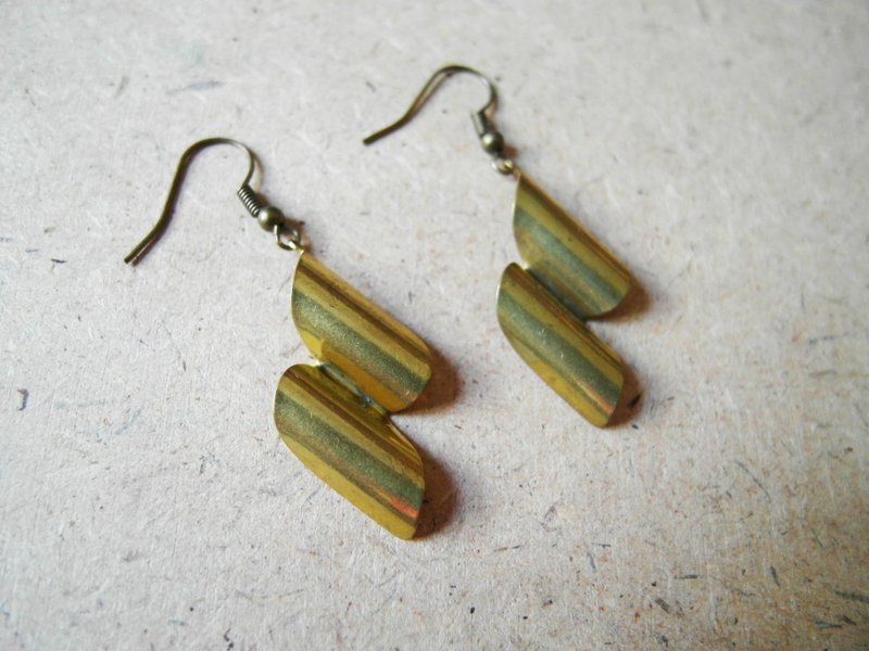 复时品【手工耳环：黄金砖瓦】 - 耳环/耳夹 - 其他材质 金色