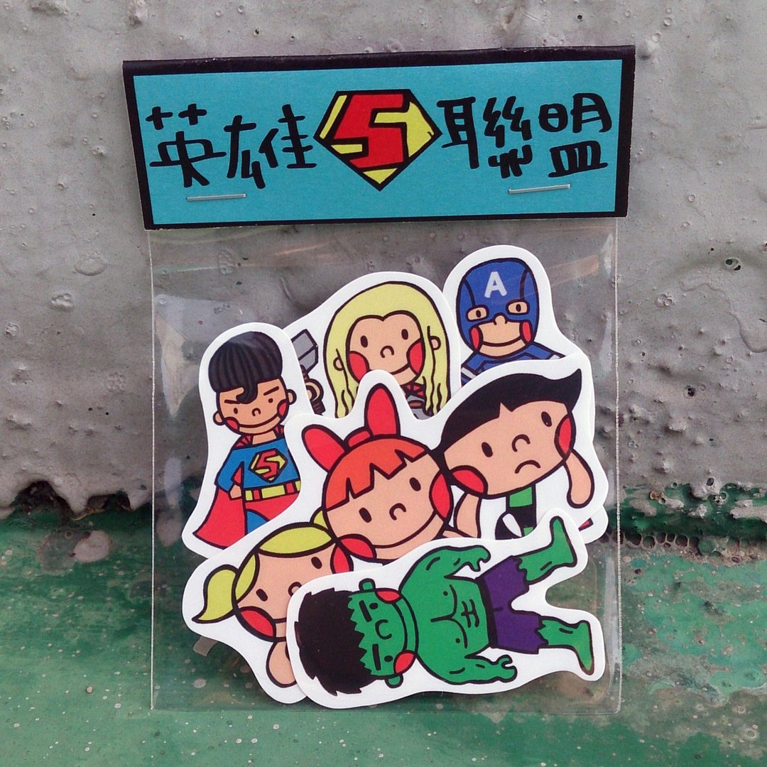 英雄系列贴纸组 - 贴纸 - 纸 