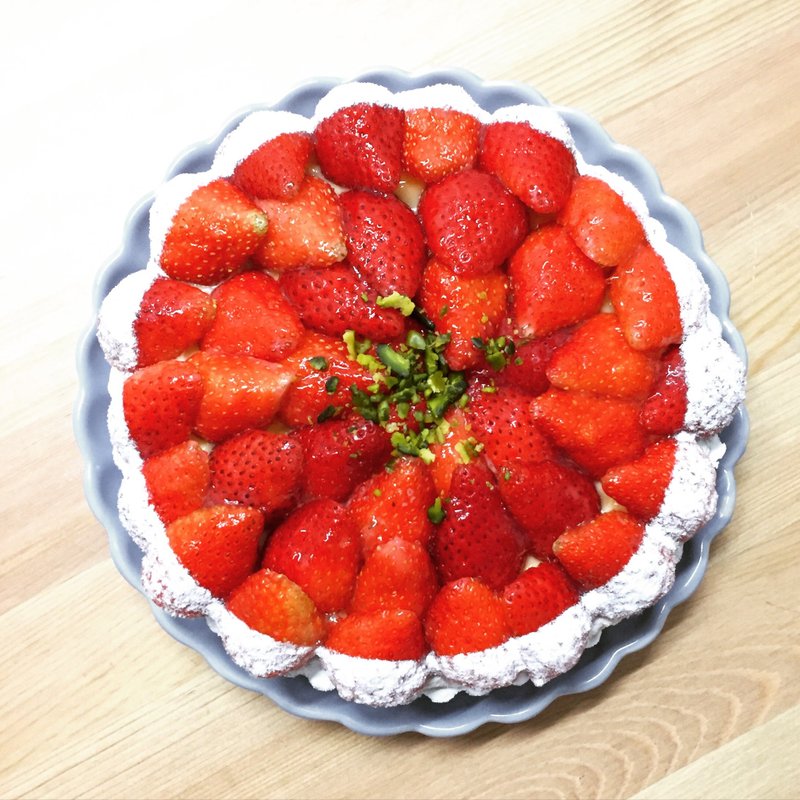 7寸开心草莓塔 - 咸派/甜派 - 新鲜食材 红色