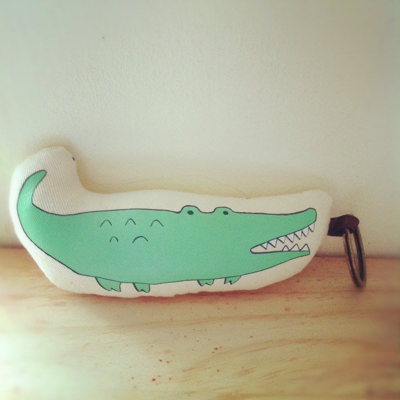 ㄎㄎ鳄鱼☉钥匙圈 - 吊饰 - 其他材质 绿色