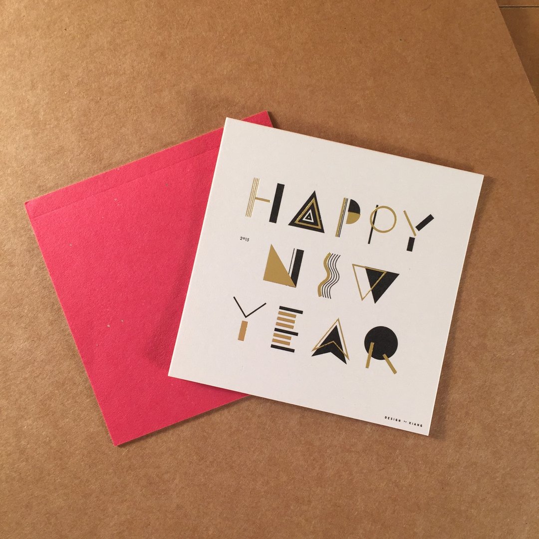 Red ICON /  NEW YEAR CARD【文字设计_贺年卡】 - 卡片/明信片 - 纸 红色