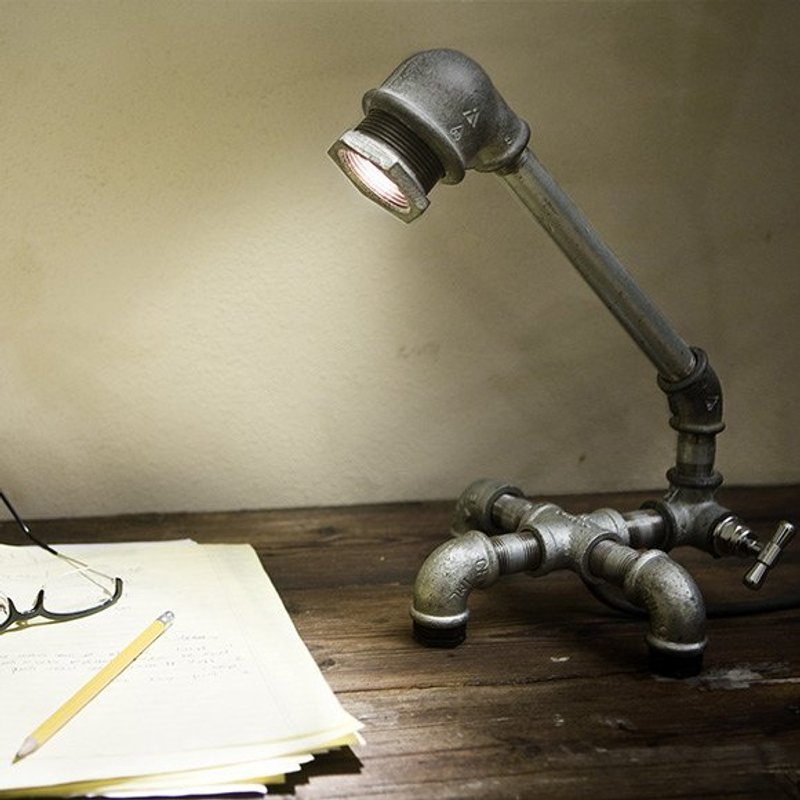 ► Zingidea & Design ◄复古原色工业风-水管创意桌台灯 - 灯具/灯饰 - 其他金属 灰色