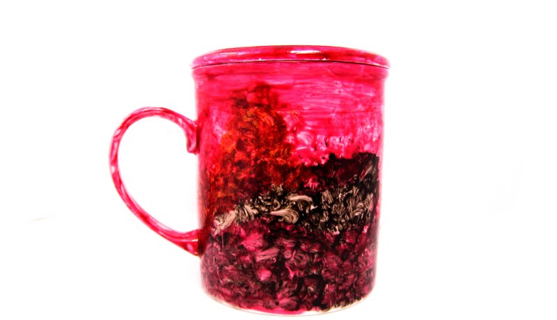 {情人节礼物}烤杯子之桃色风爆 - 咖啡杯/马克杯 - 其他材质 咖啡色