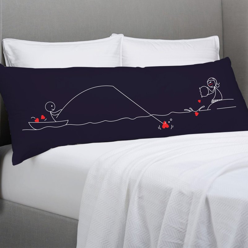 CATCH MY HEART Dark Blue Body Pillow Case by Human Touch - 枕头/抱枕 - 其他材质 蓝色