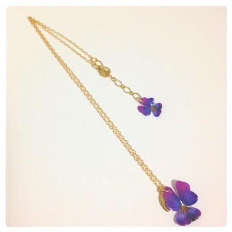 Sumire Necklace - 项链 - 其他金属 紫色