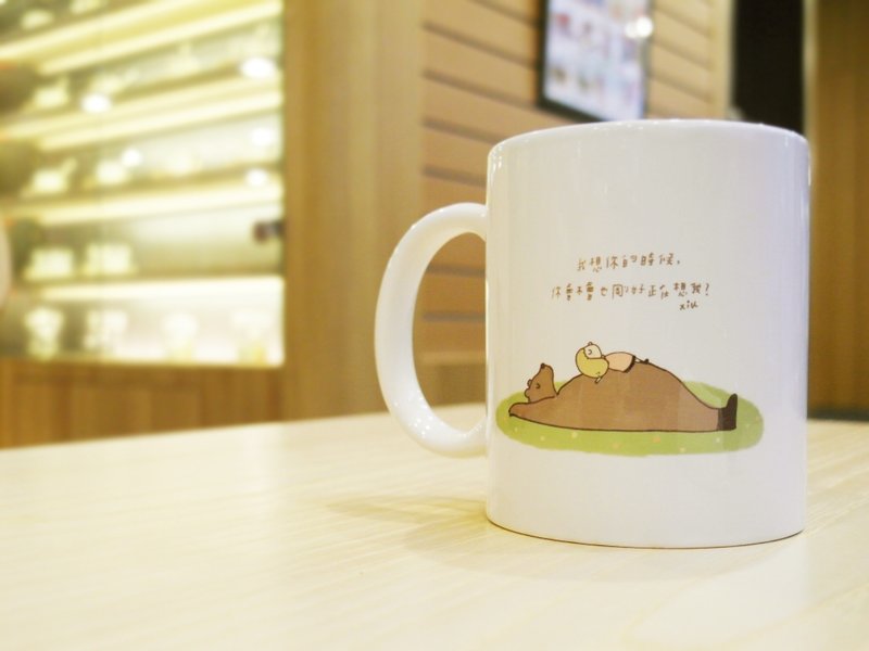 咻咻熊/想你想我/马克杯 - 咖啡杯/马克杯 - 其他材质 白色