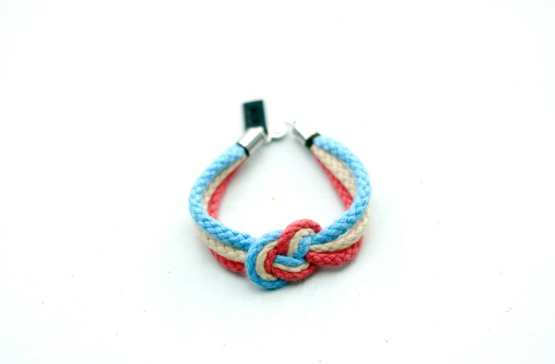 春夏特别系列 水手结手带粉色版 原创设计by Captain Ryan - 手链/手环 - 棉．麻 粉红色