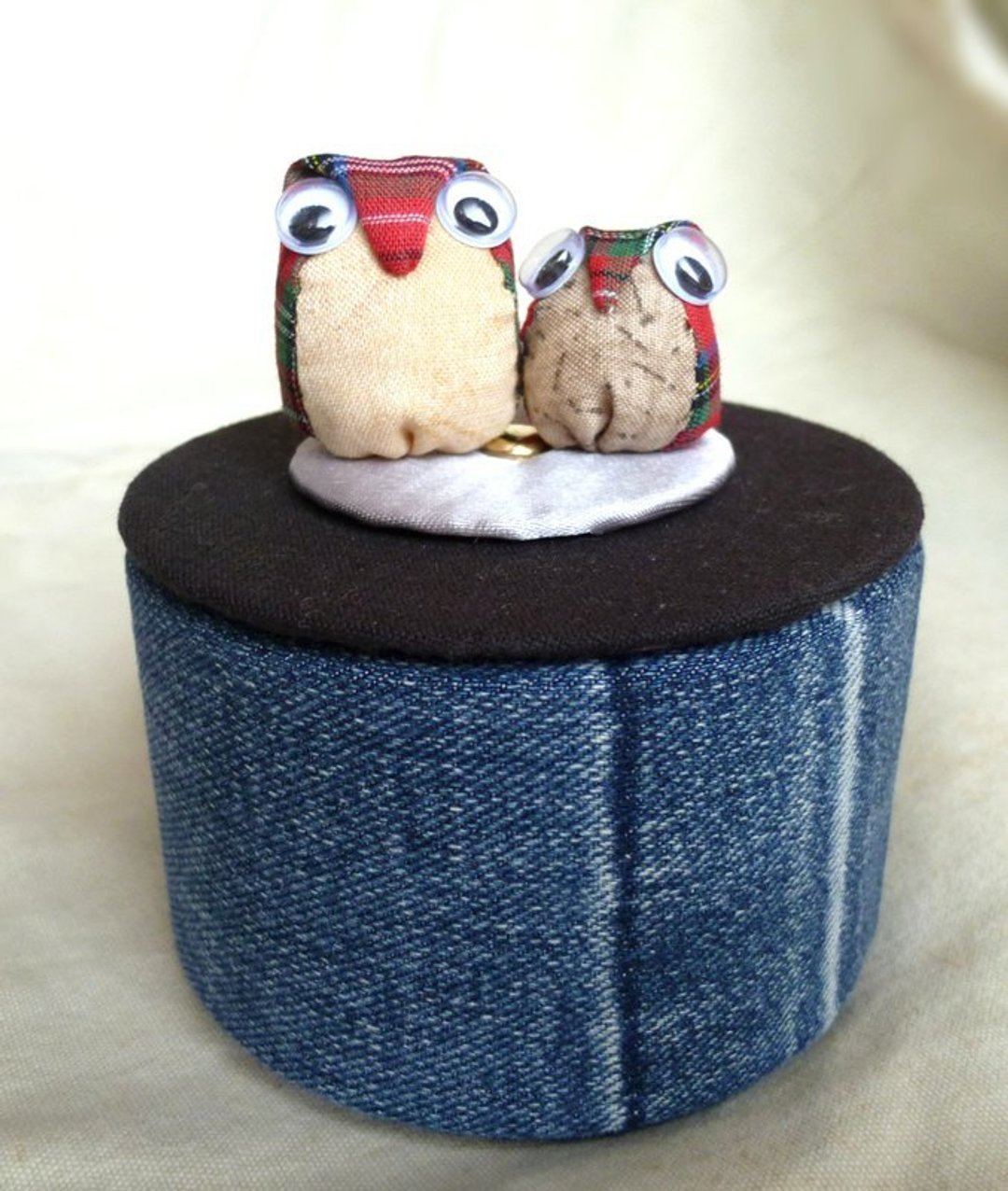 猫头鹰圆布盒 Round Box - 其他 - 其他材质 蓝色