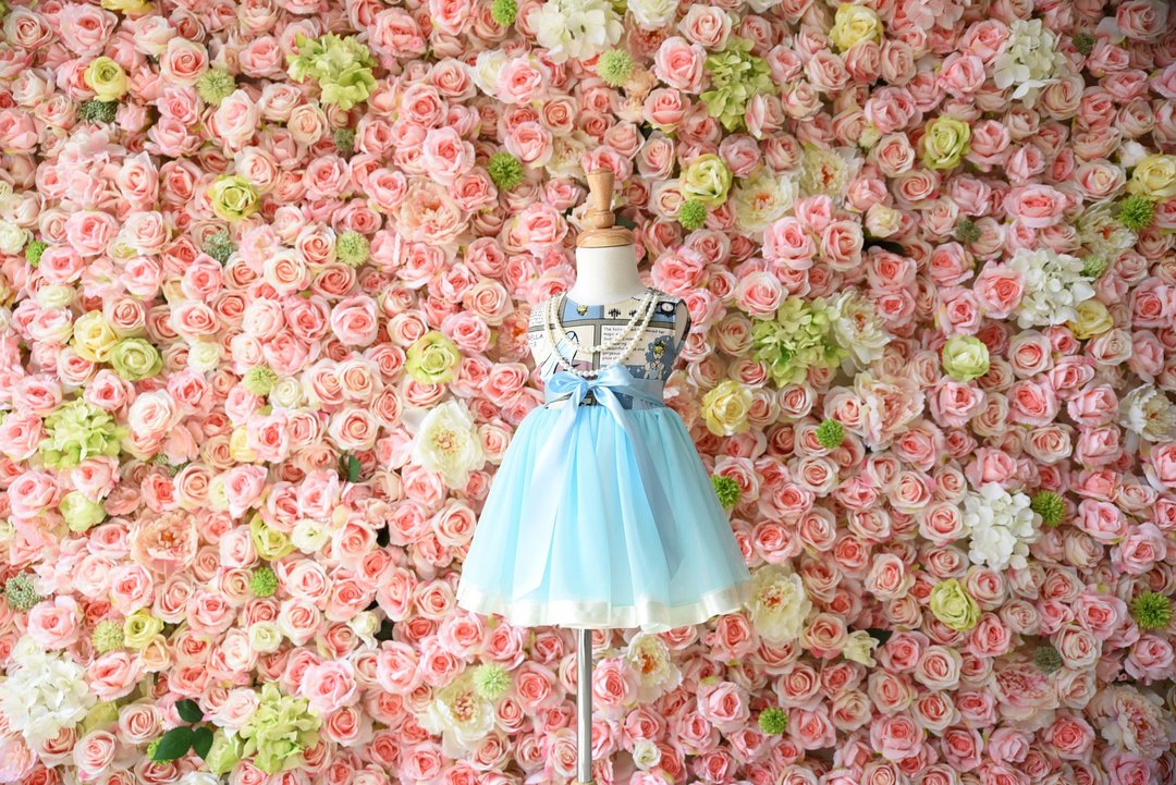 Angel Nina 手作公主tutu小礼服 洋装 cinderella 蓝色 日本天然有机棉 随衣附上GOTS 认证卡 - 其他 - 棉 蓝色