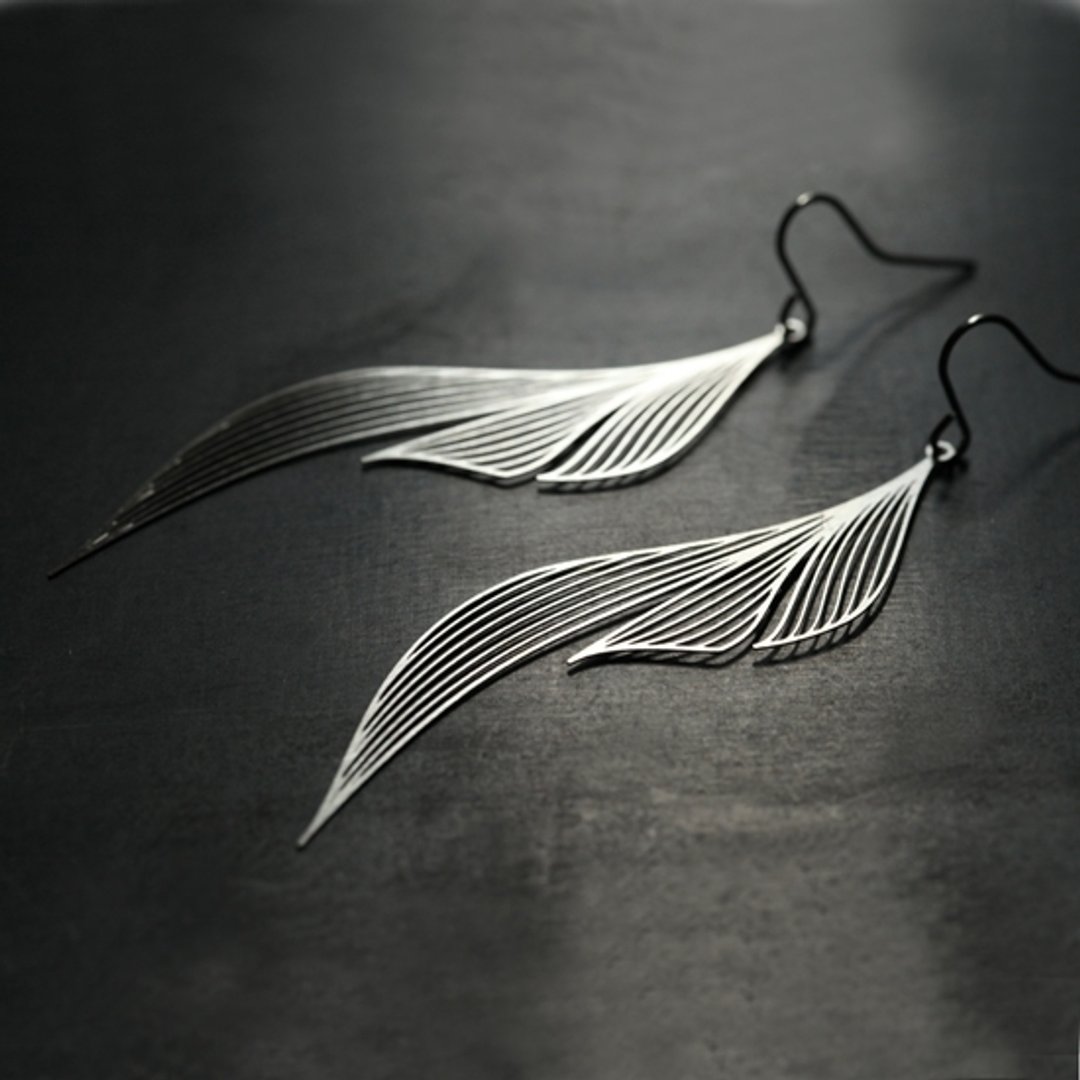 涟漪耳环 Ripple Earrings - 耳环/耳夹 - 其他金属 