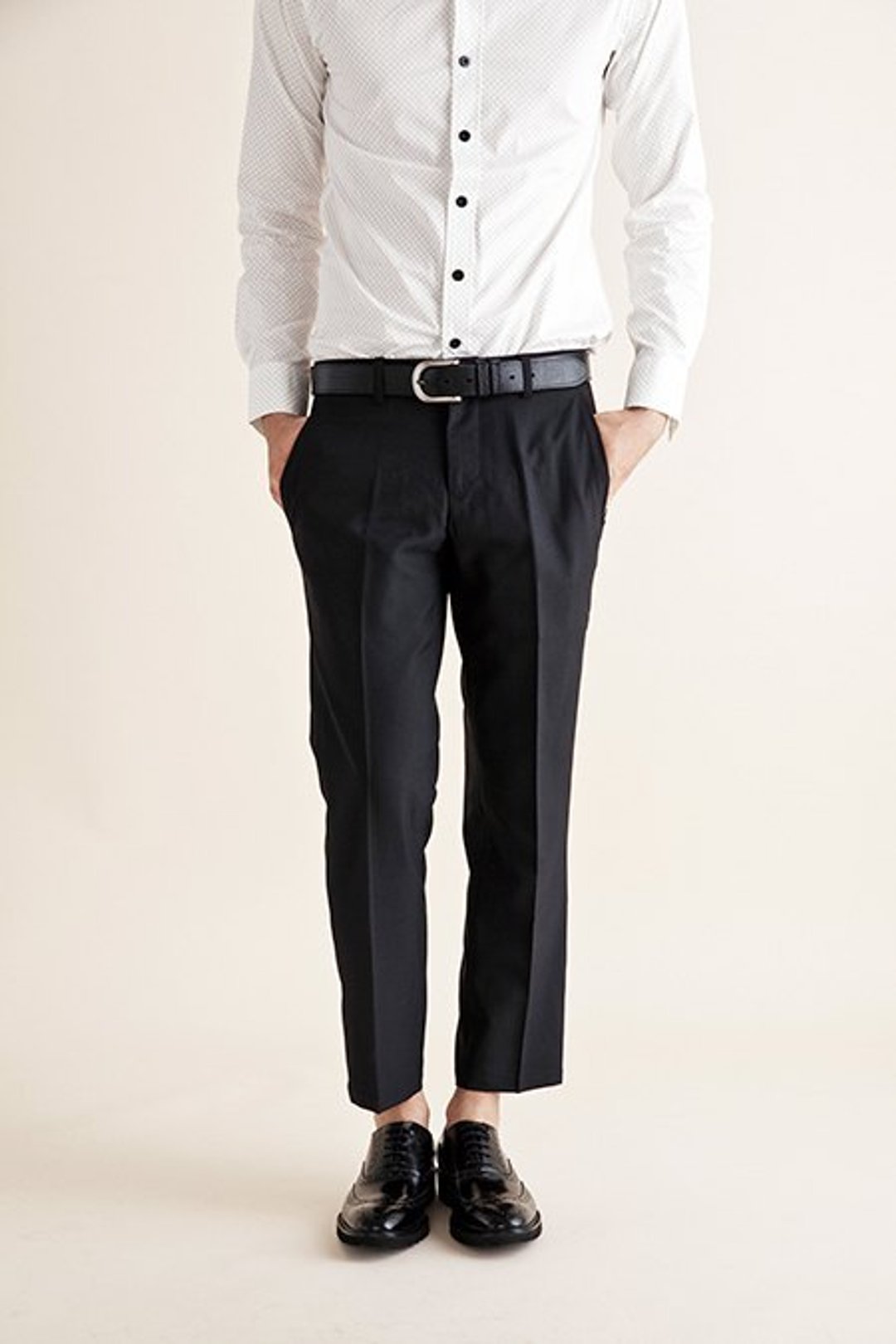 plain-me 自制商品 九分西装裤  黑色L/C(WP1604) - 女装长裤 - 其他材质 黑色