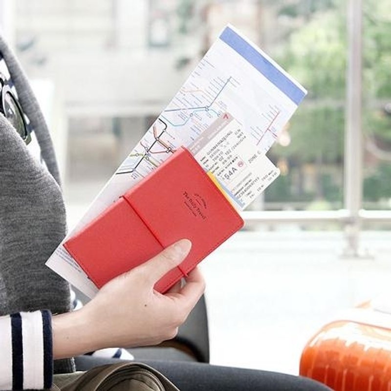 Dessin x GMZ-漫游世界绑带护照套-淘气红,GMZ01349 - 护照夹/护照套 - 真皮 红色