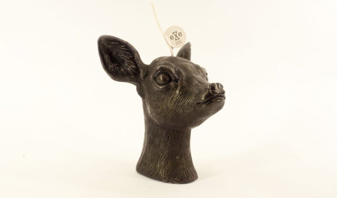 黑色小鹿造型蜡烛 Deer Candle - 蜡烛/烛台 - 蜡 黑色