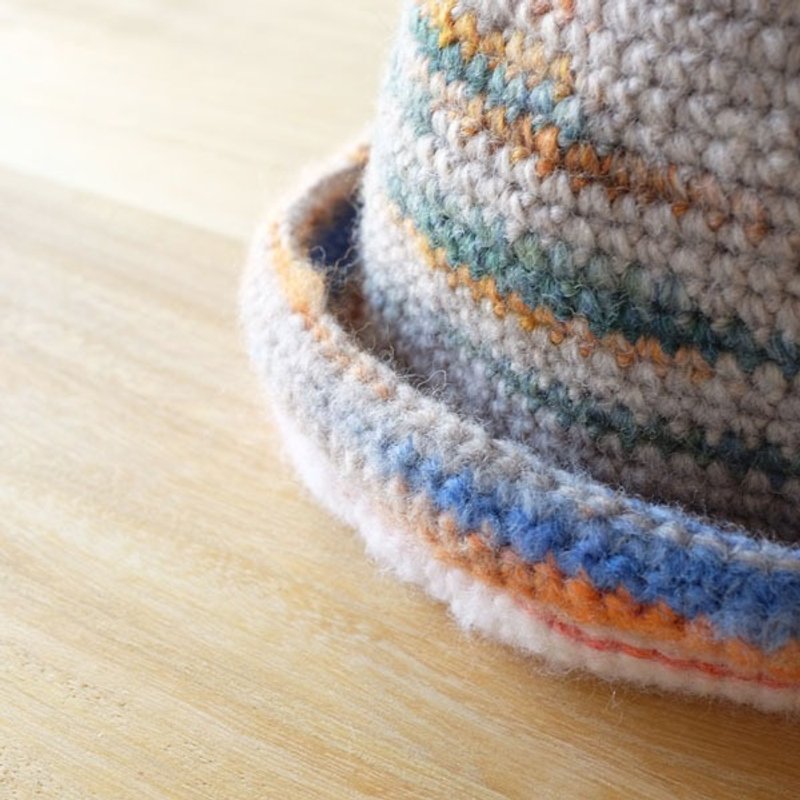 冬日羊毛小圆帽。灰蓝系。大人款 - 帽子 - 纸 灰色