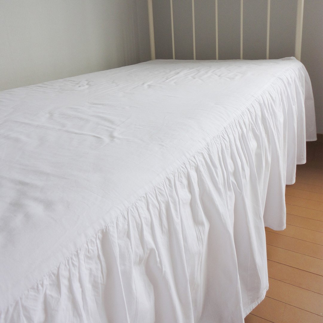 drawers bed skirt S [Bed skert S] - 寝具 - 棉．麻 白色