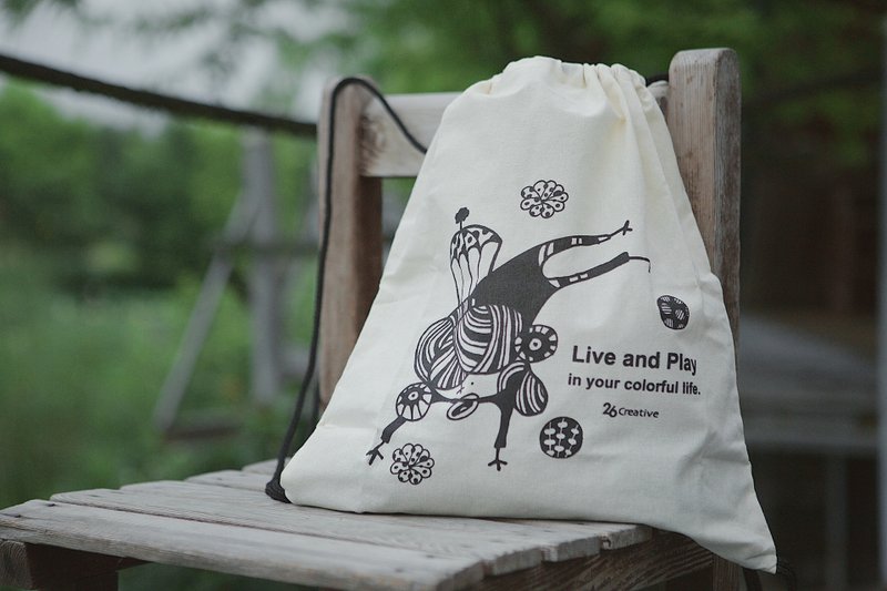 Let's go！郊游散步〡束口后背包 - 束口袋双肩包 - 其他材质 黄色