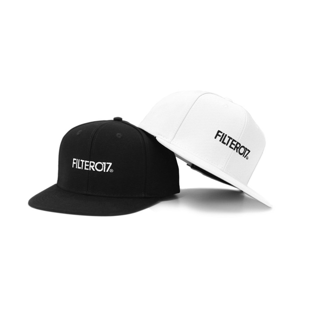 【Filter017】 Logo Snapback Cap 字体后扣式棒球帽 - 帽子 - 其他材质 白色