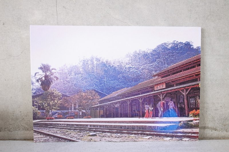 枯木&CryWood手作明信片【020】─车埕火车站 - 卡片/明信片 - 纸 咖啡色