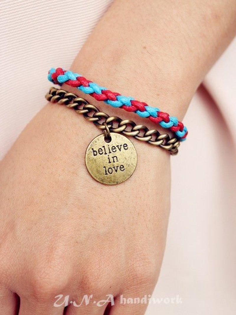 【UNA-优娜手作】belive in love - 手链/手环 - 其他材质 蓝色