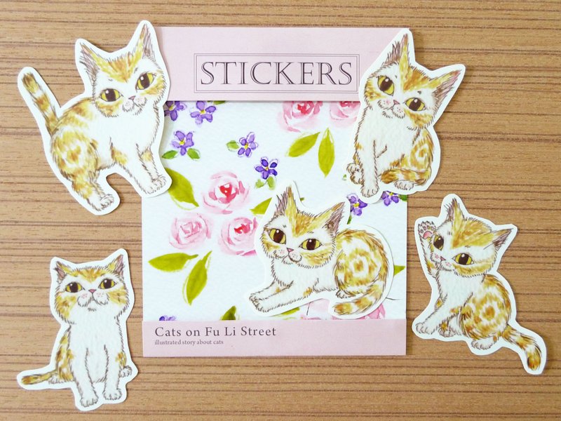 摇头晃脑的小帕菲组/5入 - 贴纸 - 纸 