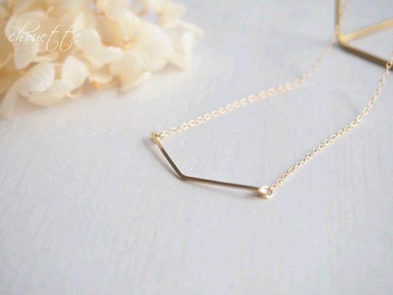 [14kgf] wire necklace - 项链 - 其他金属 