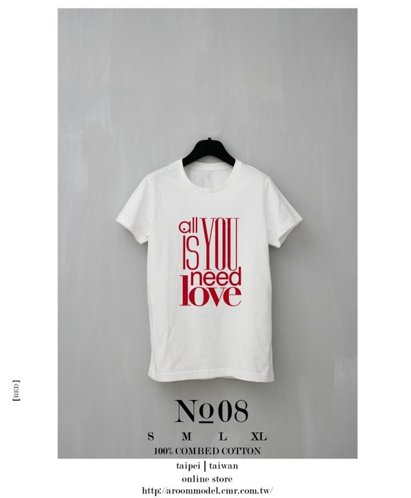 A ROOM MODEL - │ T-SHIRT COLLECTION │ NO.8 ALL YOU NEED IS LOVE - 女装 T 恤 - 其他材质 