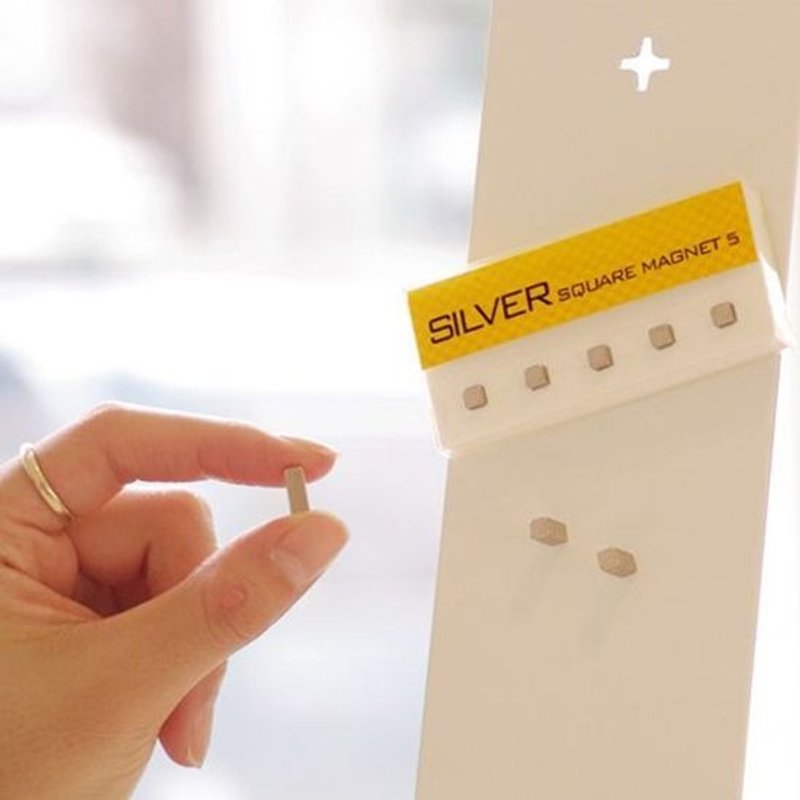 Thehaki-迷你小粒方强力磁铁(5入)-银色,THK20039 - 冰箱贴/磁贴 - 其他金属 灰色