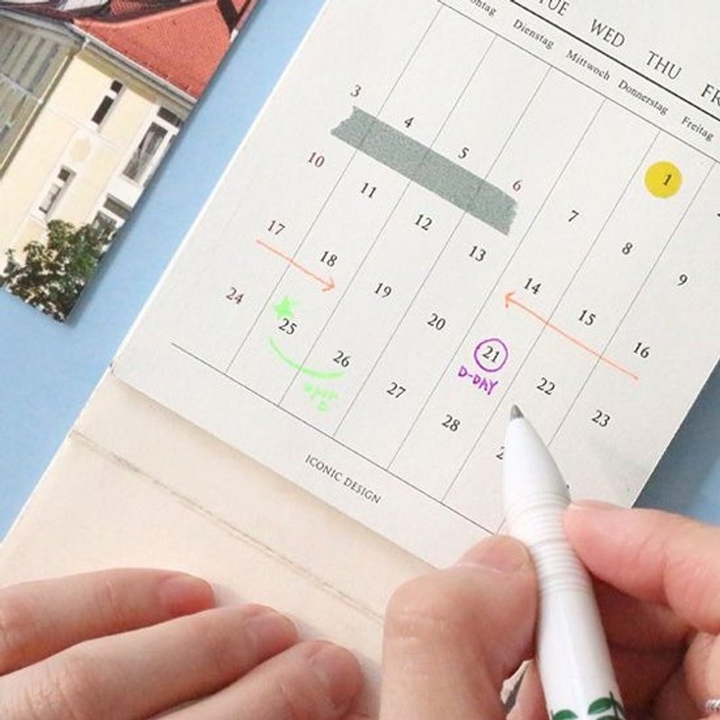 三色萤光笔原子笔(单入)-萤光B,ICO83085 - 圆珠笔/中性笔 - 塑料 多色