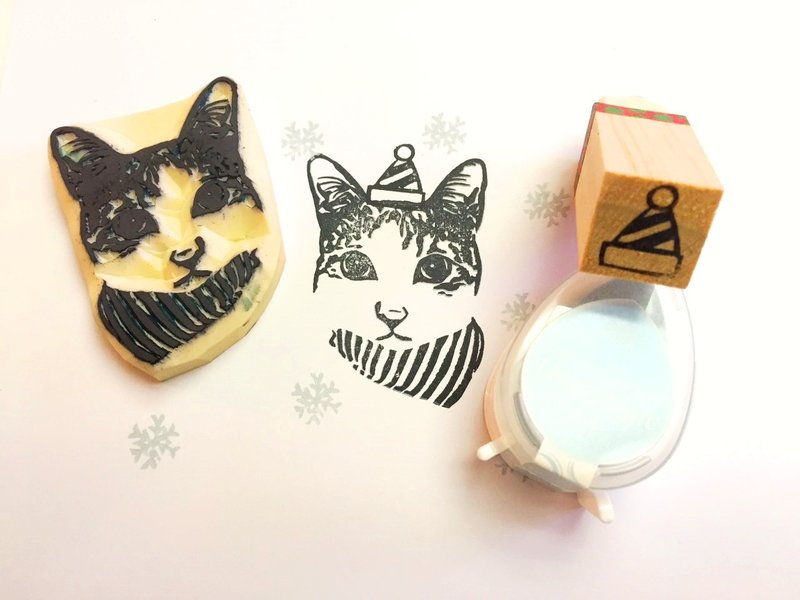 [圣诞限定]实木把手宠物印章特惠组_by anStamp - 项圈/牵绳 - 其他材质 红色