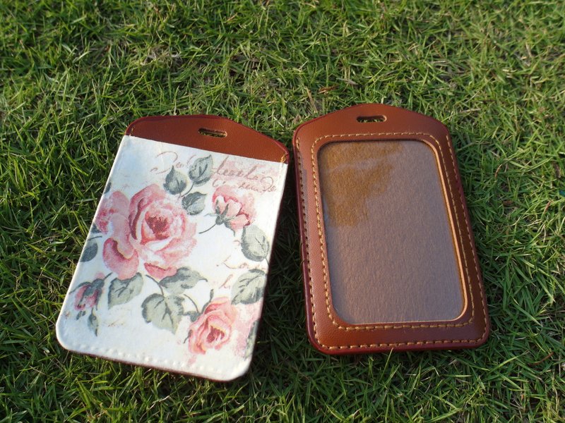 手工真皮皮件─0918 皮革票卡夹/证件套/识别证 - 证件套/卡套 - 真皮 粉红色