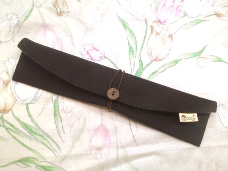 餐具组随身收纳袋 筷套-弧型(黑色素面帆布)F05-010 - 筷子/筷架 - 其他材质 黑色