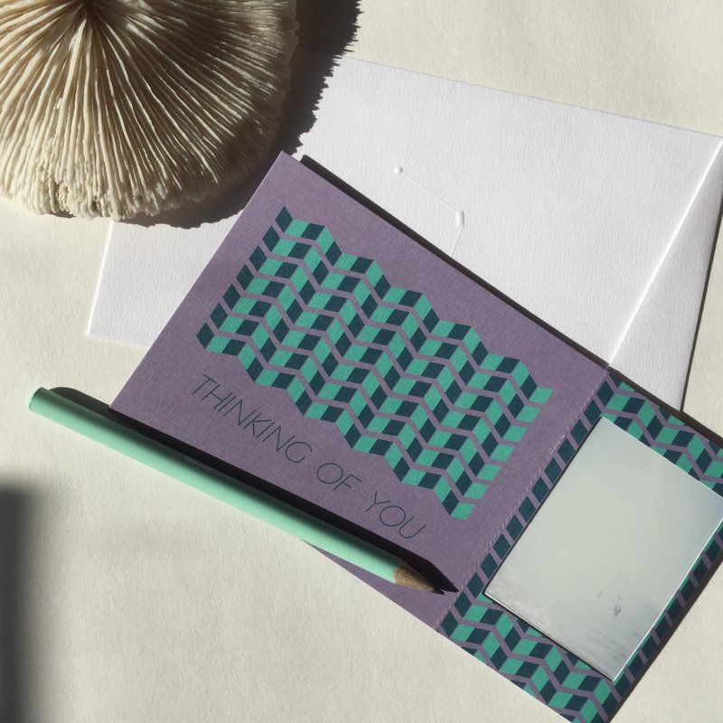 Pin cards - Reflection 相框卡片‘ 2张以上包邮喔！（含）’ - 卡片/明信片 - 纸 紫色