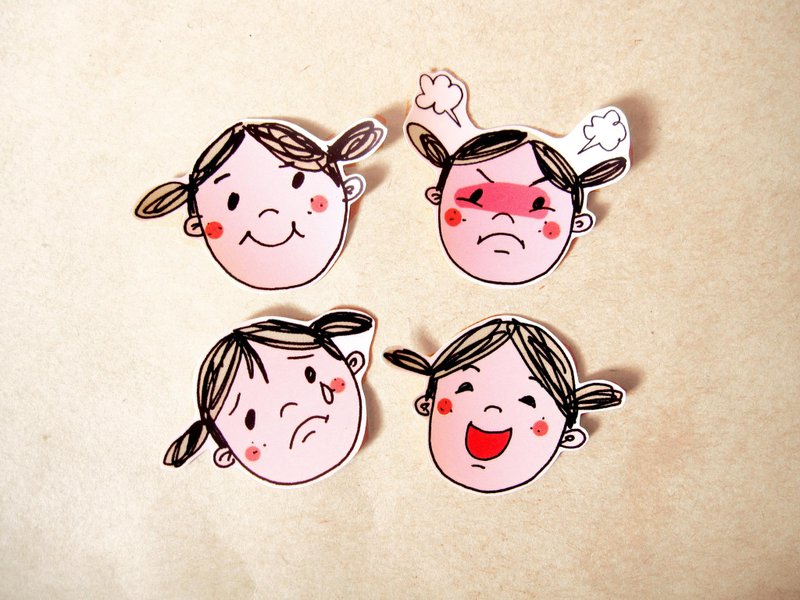 #011萨琪的喜怒哀乐 - 贴纸 - 塑料 多色