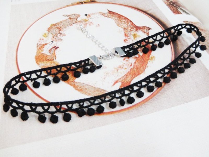 mint neiff手作饰品-马戏球球颈链-黑 - 项链 - 其他材质 黑色