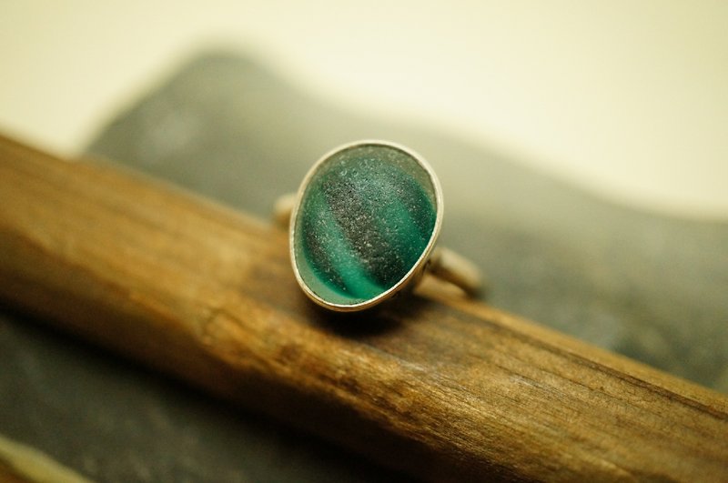 【janvierMade】❤ 舶来精镶(绿虎纹) 银戒指 l 个性纯银戒指 l 匠心设计手作 - 戒指 - 宝石 绿色