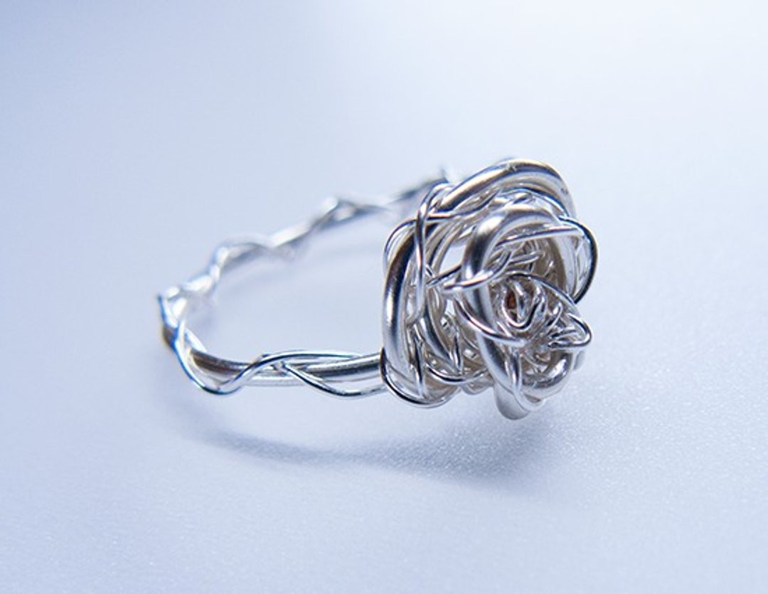 Metal-手作螺旋花戒 | 美围2~6号下单处 | - 银色(纯手工制作.礼物.饰品.美国进口.戒指.礼盒.金属线) - 戒指 - 其他金属 灰色