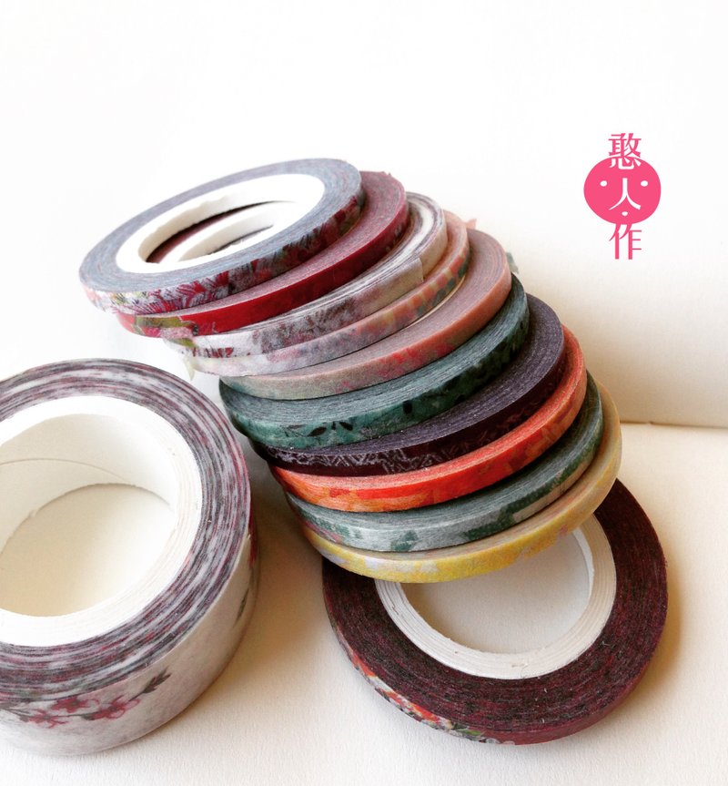 出血卷小福袋包（一包6卷，一包之内款式不重复） - 纸胶带 - 纸 多色