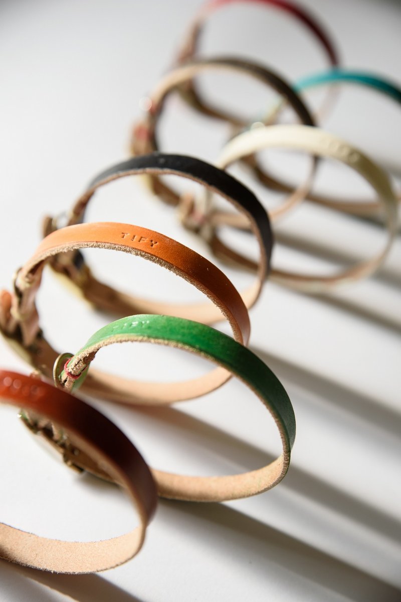 三个猫项圈 包邮优惠组 - 项圈/牵绳 - 真皮 多色