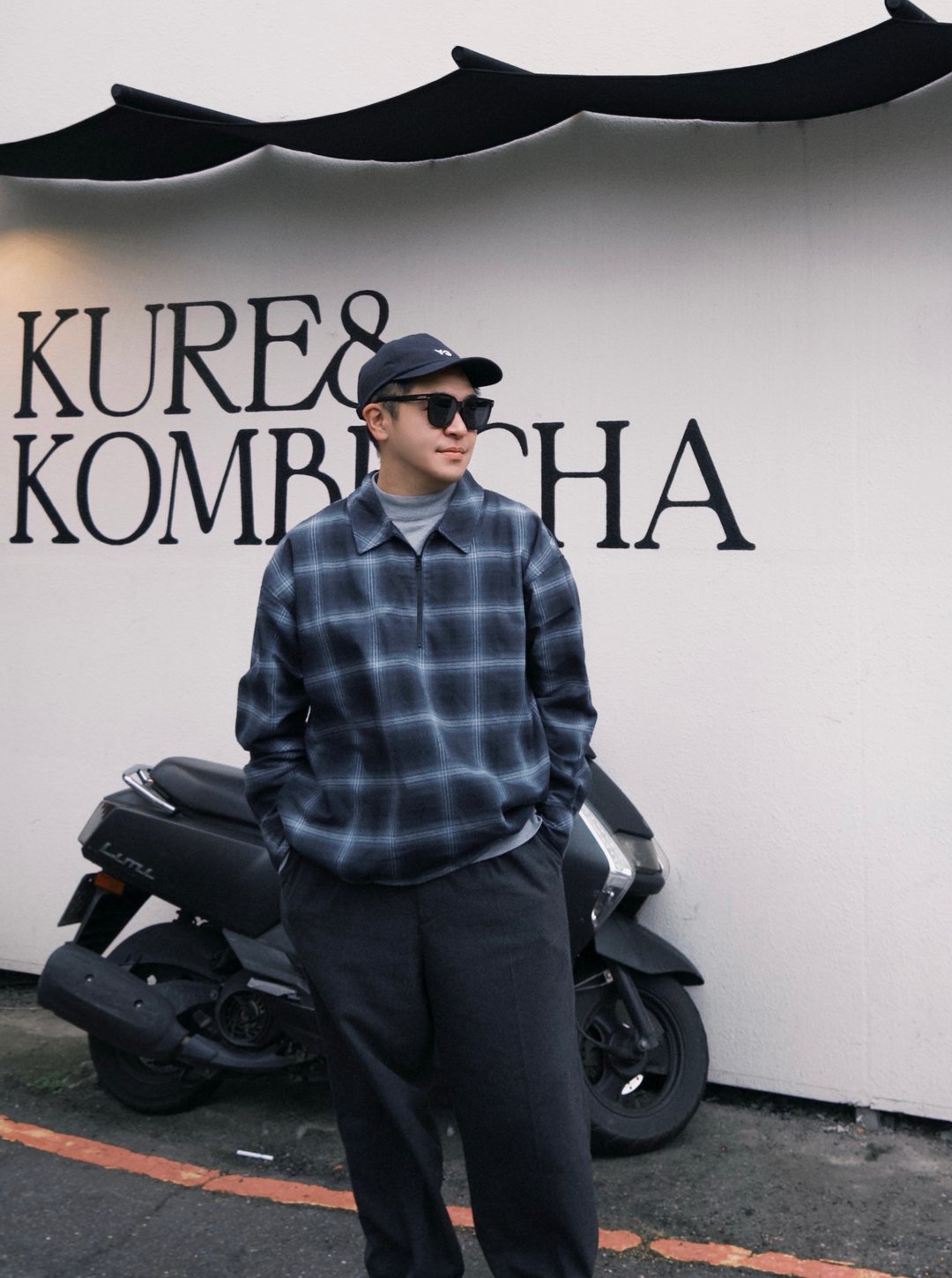 新品 / Stone As - Half Zip Shirt 半开拉链衬衫 - 男装衬衫 - 棉 灰色