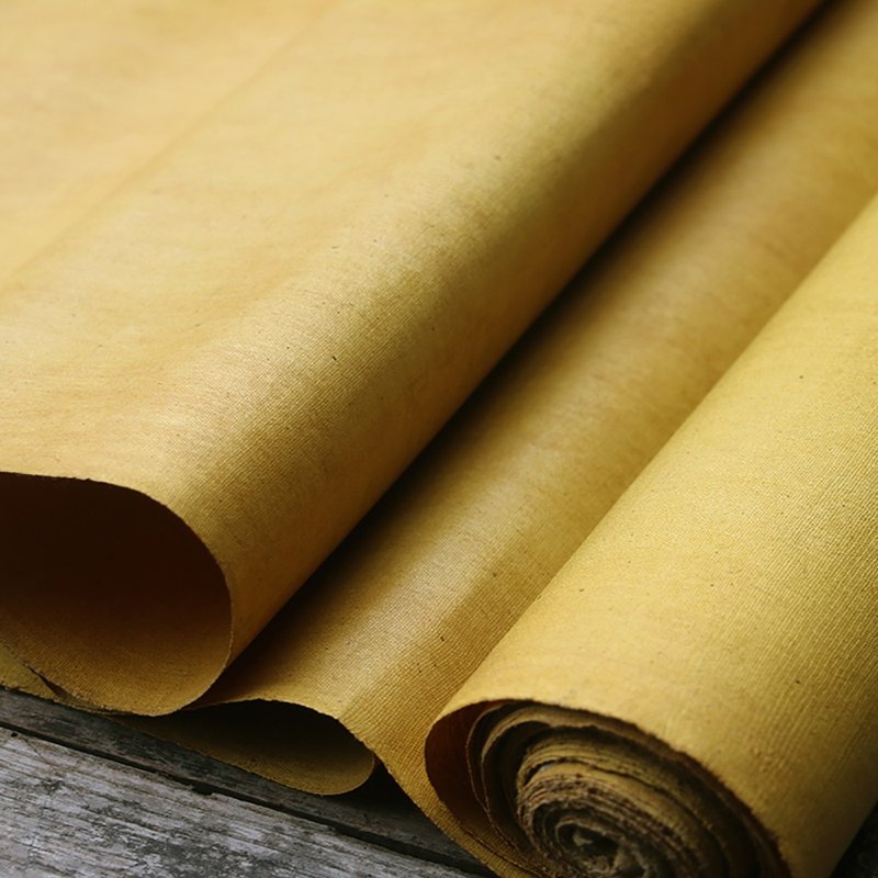 倚山人|侗布亮布植物草木染棉布偏硬布包中国风宝贝DIY创意黄布料 - 编织/刺绣/羊毛毡/裁缝 - 棉．麻 