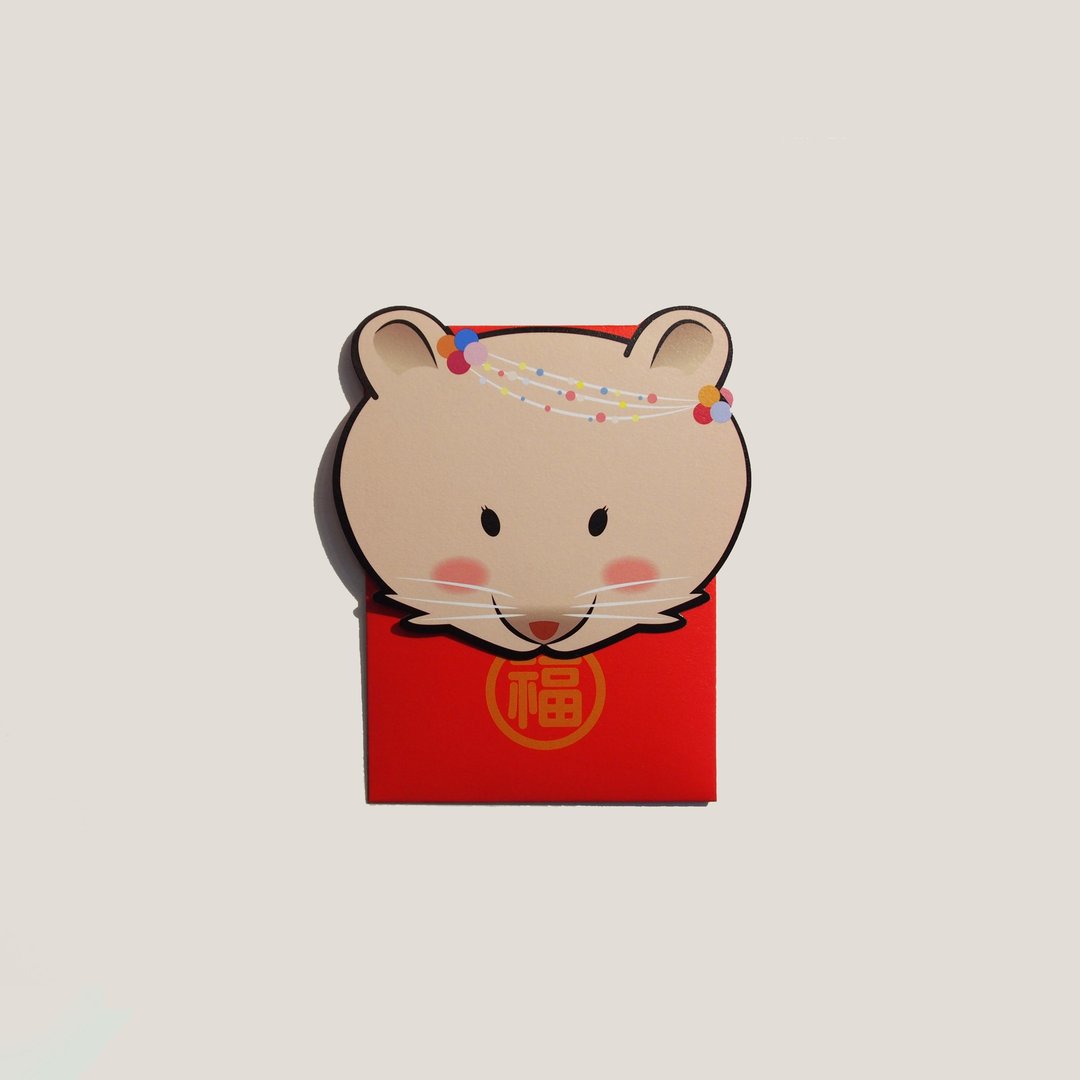 小鼠Girl  鼠年红包袋 三入 - 红包/春联 - 纸 红色