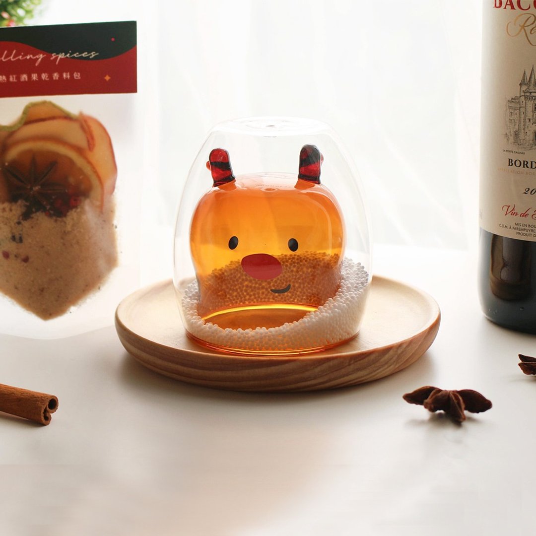 麋鹿双层玻璃杯 - 玻璃杯 - 玻璃 咖啡色