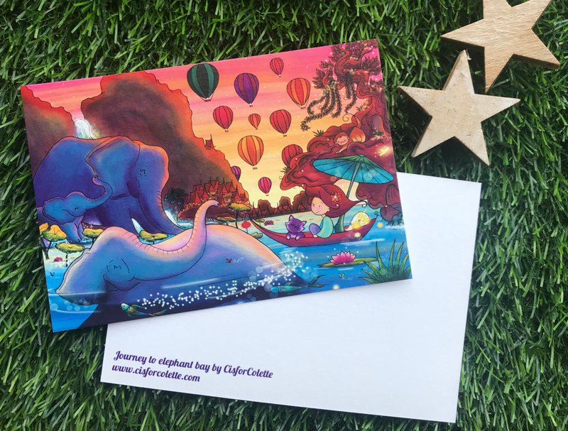 象鼻湾之旅明信片 - 卡片/明信片 - 纸 多色