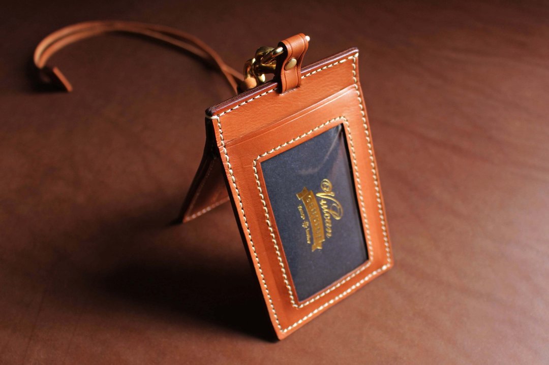 VULCAN IDcard Wallet 意大利A级 透染薄蜡植物鞣牛皮 多色可选 识别证套短夹 IH03  可加购压印服务 - 皮夹/钱包 - 真皮 咖啡色