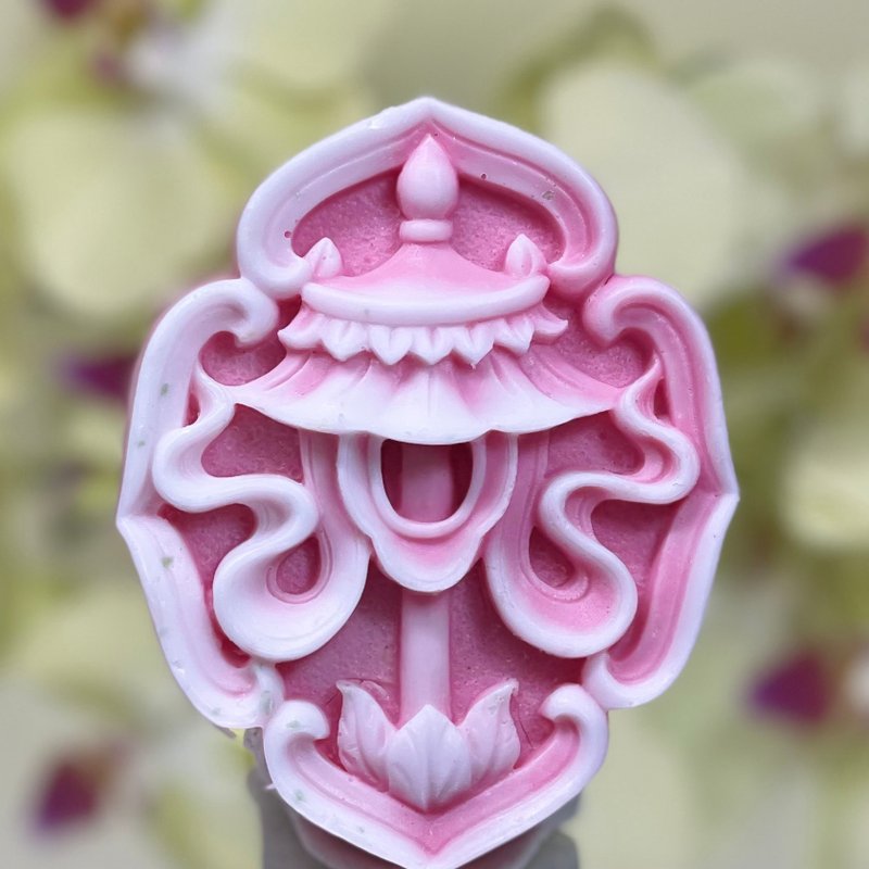 八寳吉祥之寳伞 艺术香氛手工皂 英国Jo Malone 英国梨与小苍兰香 - 肥皂/手工皂 - 其他材质 红色