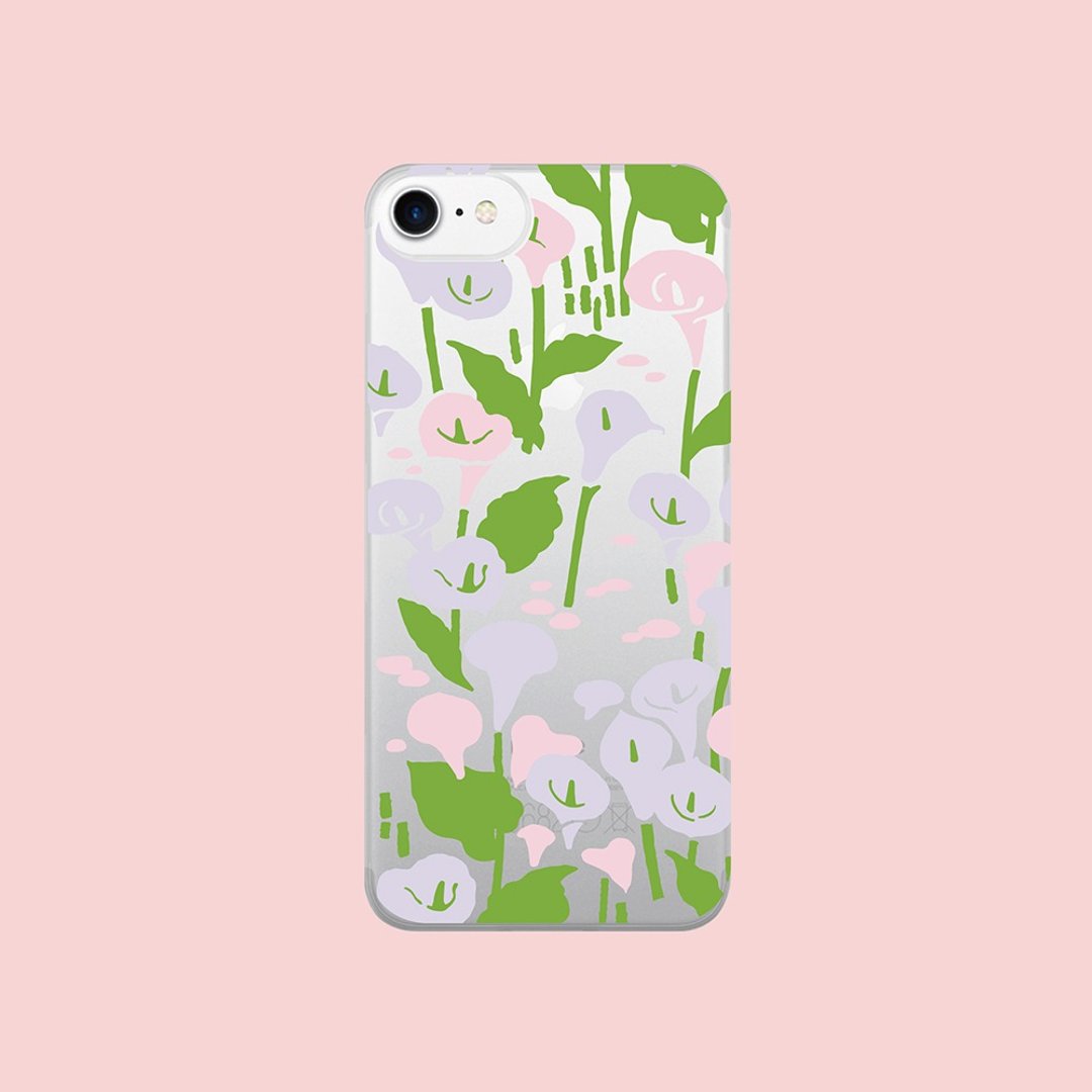 【现货-NX背板】印花乐X犀牛盾-iPhone/杂花/背盖透明海芋白 - 手机壳/手机套 - 塑料 多色