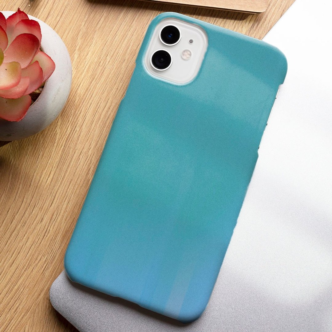 客制手机壳 iPhone 14 13 Pro Matte 复古复古抽象293绿粉蓝 - 手机壳/手机套 - 塑料 多色